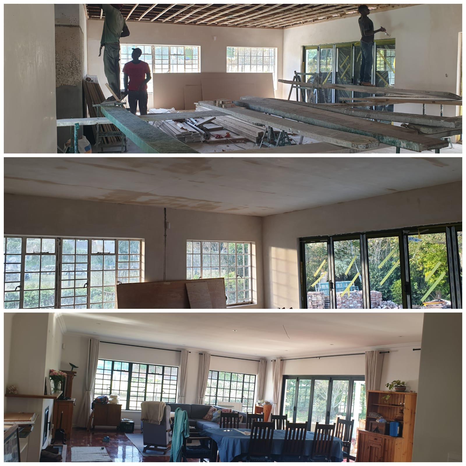 Interior repaint project in progress